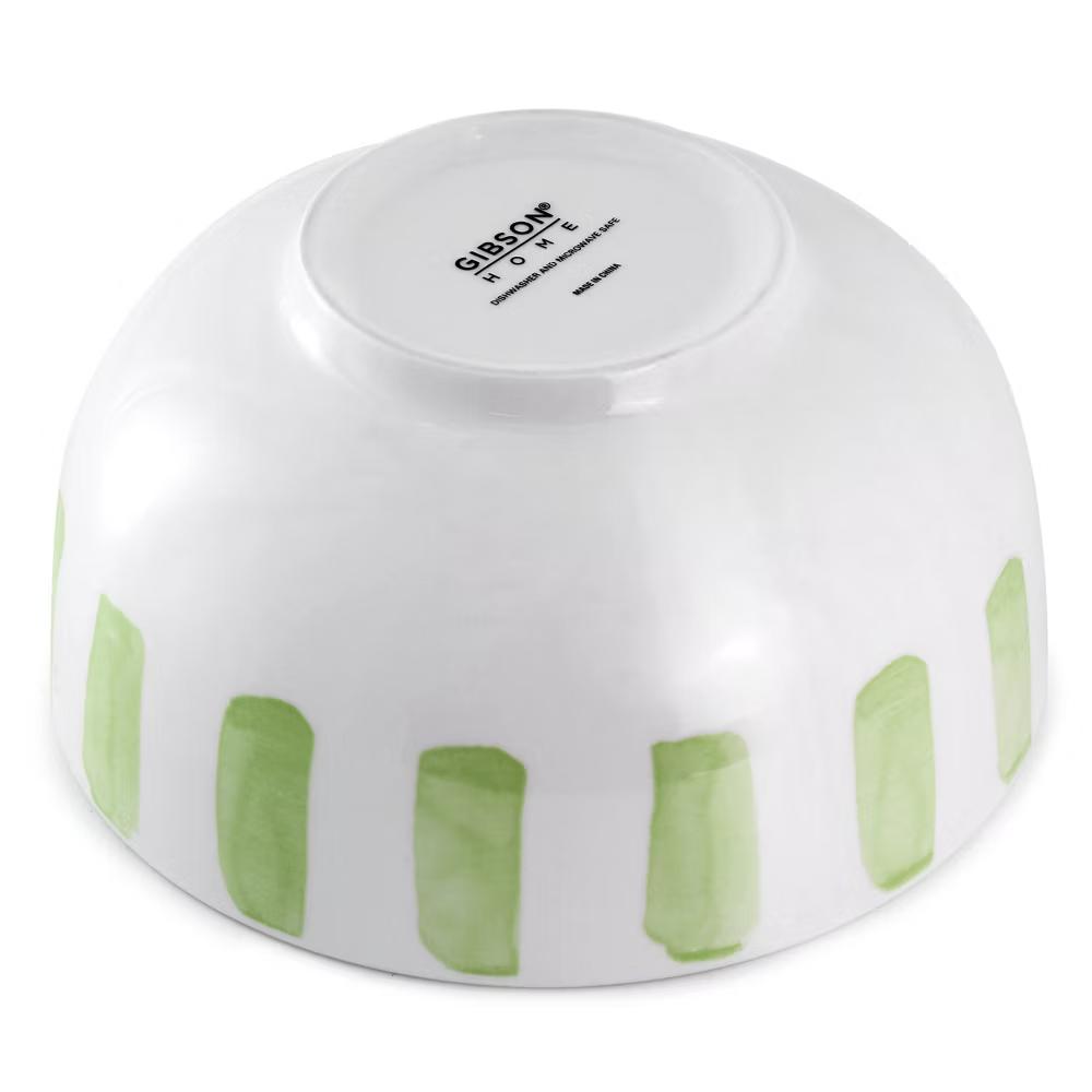 Picnic 2 Piece Fine Ceramic Cereal Bowl Set in Green - Image 10