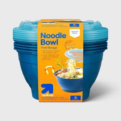 Food Storage Containers Round Ramen Bowl - 42oz/5pk - Teal - Image 2