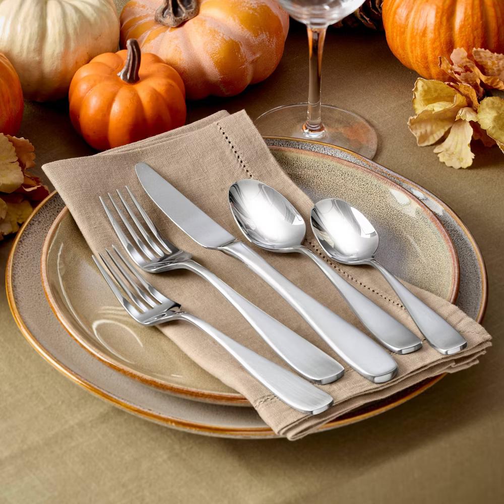 Oneida 20pc Ainsley Flatware Set: Stainless Steel Silverware, Service for 4, Dishwasher-Safe, Transitional Style - Image 6