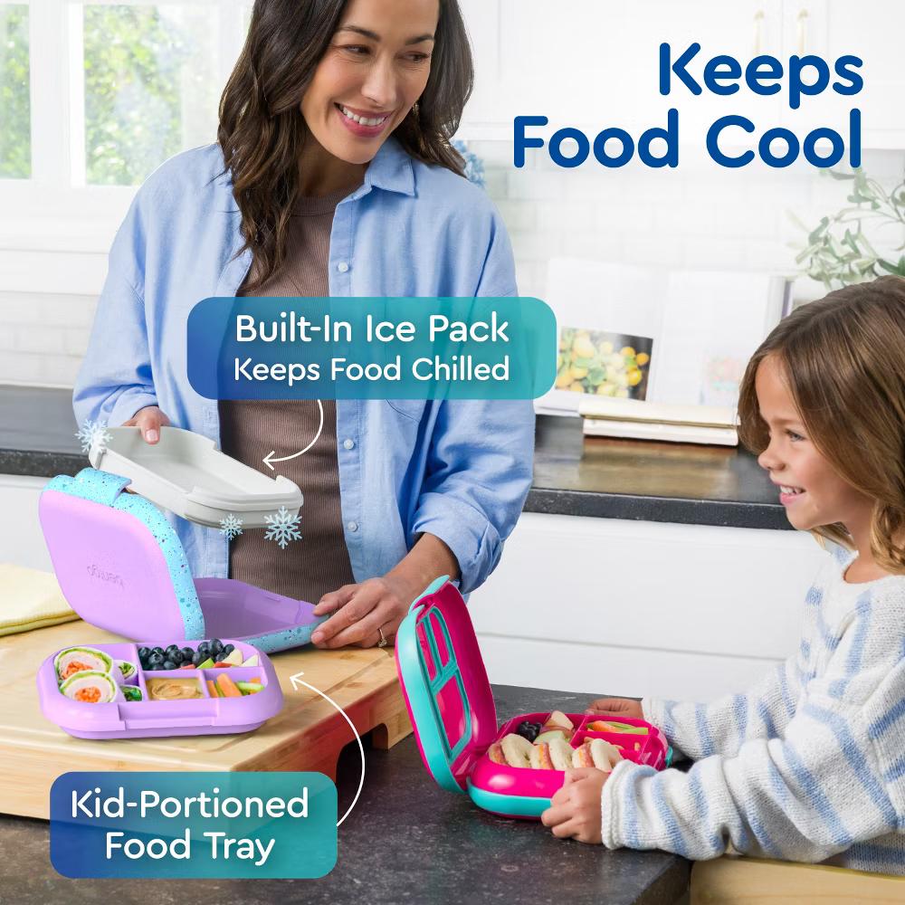 Kids' Chill Lunch Box, Bento-Style Solution, 4 Compartments & Removable Ice Pack - Image 86