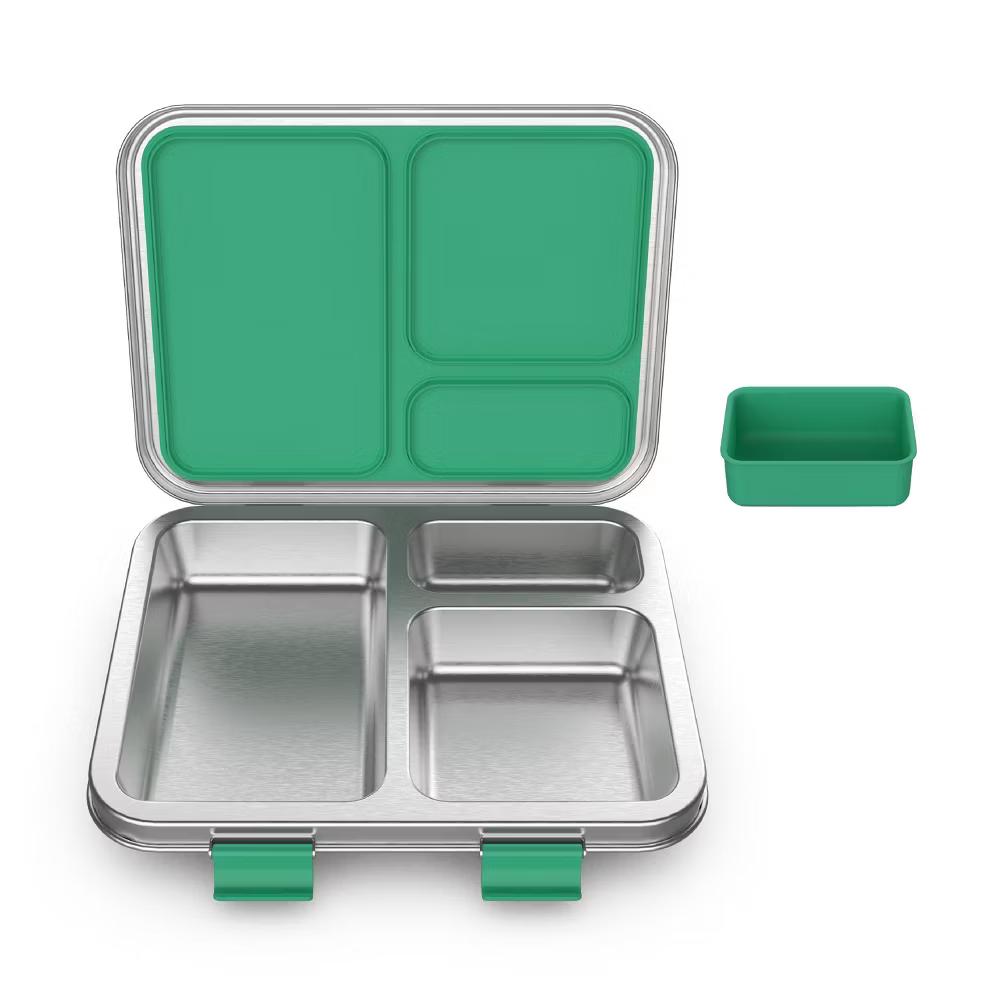 Kids' Stainless Steel Leakproof 3 Compartments Bento-Style Lunch Box - Image 24