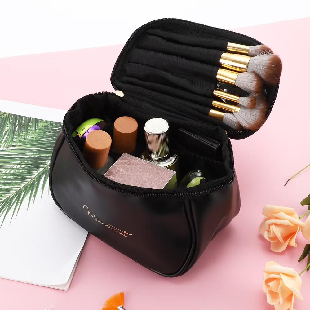 PU Leather Waterproof Travel Makeup Bag 1 Pc - Image 3