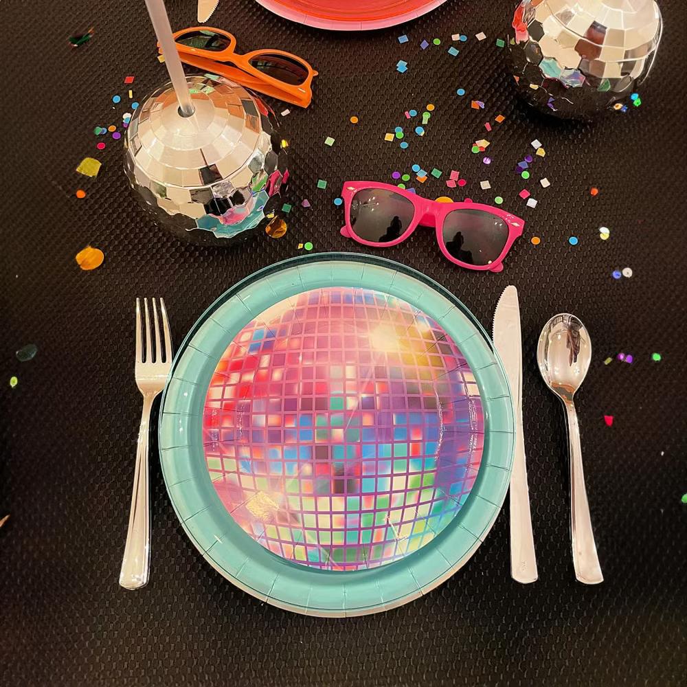 Vibrant Neon Plastic Dinner Plates - 20 Ct. for Any Celebration