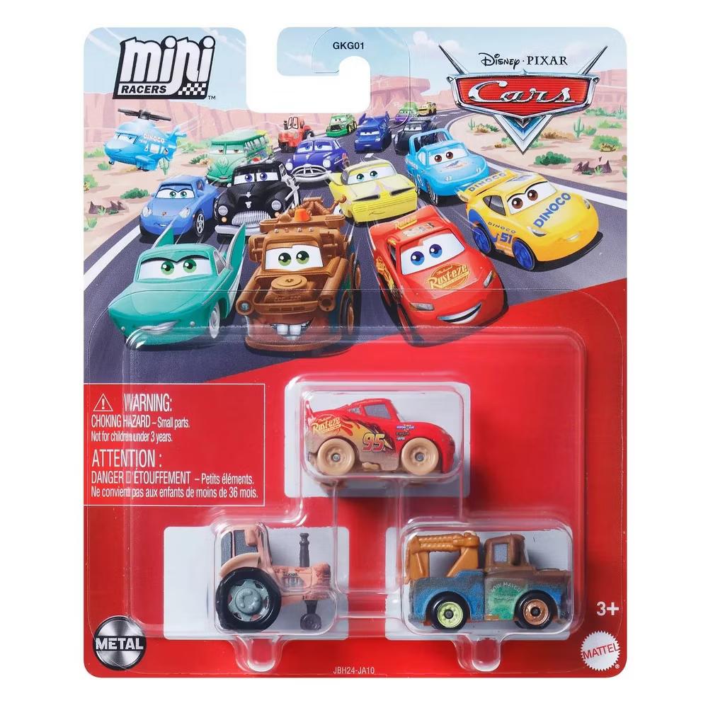 Pixar Cars Mini Racers 3-Pack - Rotor | Die-Cast Metal Vehicles
