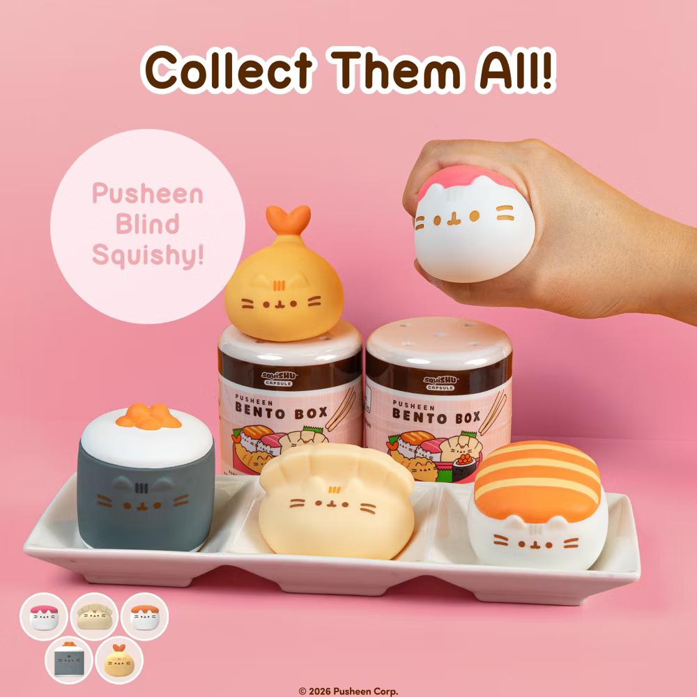 Capsule Pusheen The Cat Surprise Blind Collectible Surprise Toy Squishy Figurine SquiSHU Series 8 Lunch Box - 1 Pc Mystery - Image 3