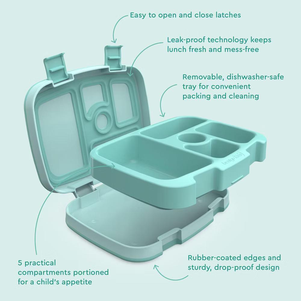 Kids' Brights Leakproof, 5 Compartment Bento-Style Kids' Lunch Box - Image 69