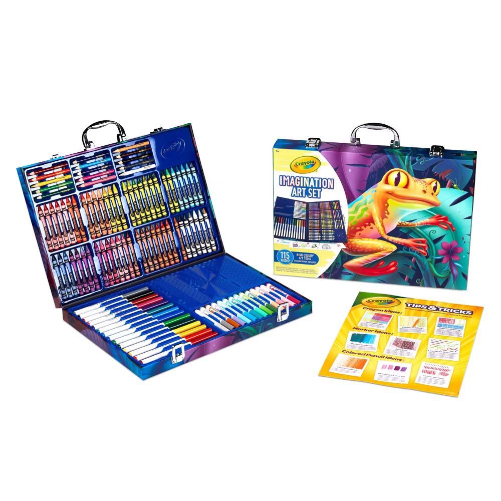 Crayola 115pc Imagination Art Set with Case: Drawing & Coloring Kit for Creative Thinking, Includes Crayons & More - Image 2
