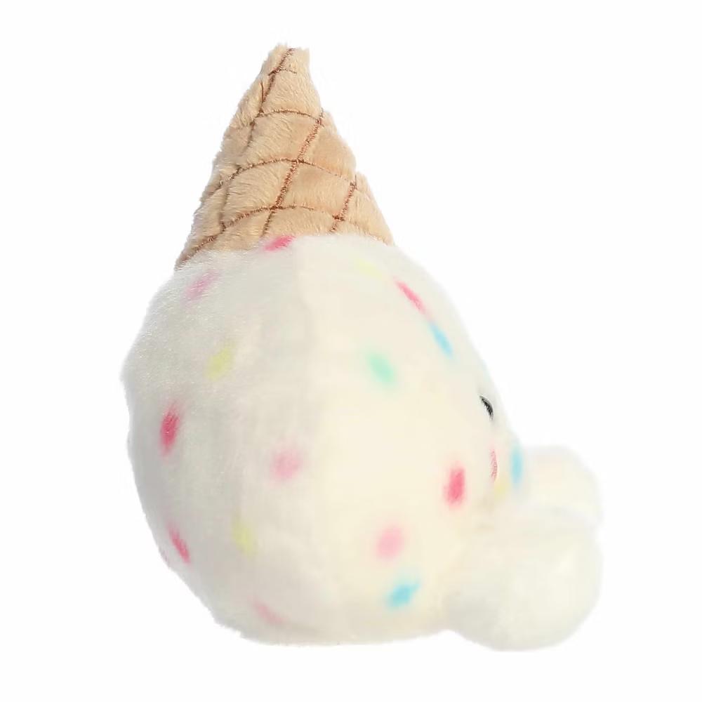Mini Sprinkle Ice Cream Palm Pals Adorable Stuffed Animal White 4.5" - Image 3