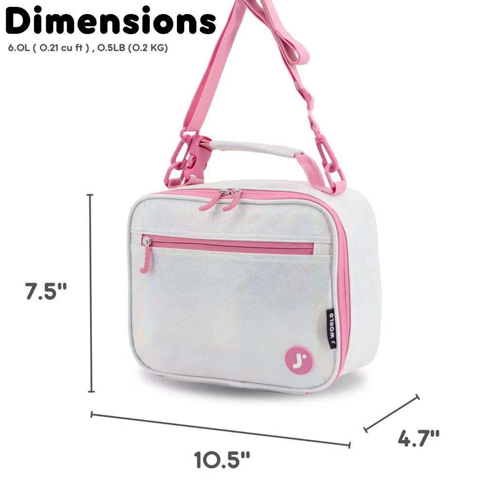 J World Cody Kids Insulated Lunch Bag with Shoulder Strap and Clip Handle - Image 9