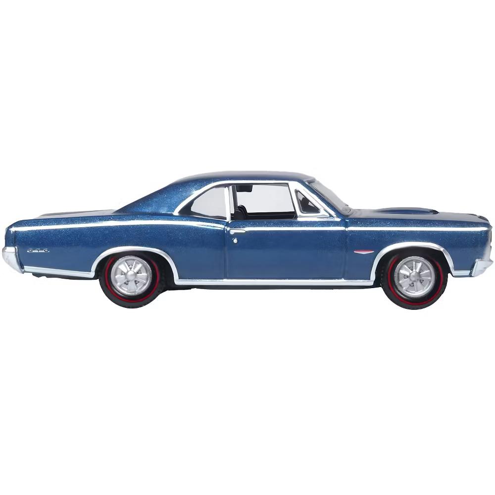 1966 Pontiac GTO Fontaine Blue Metallic 1/87 (HO) Scale Diecast Model Car - Image 2