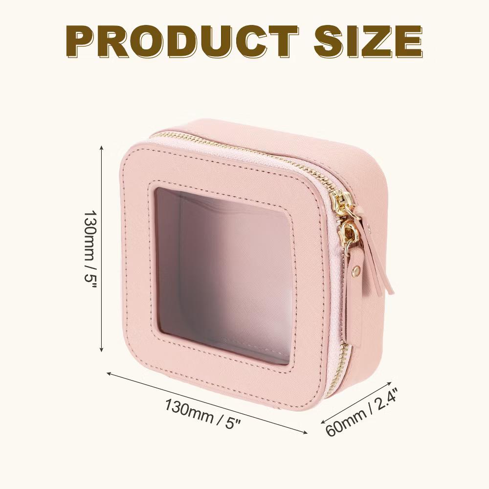 Waterproof Clear Travel Toiletry Organizing Makeup Bag 5" x 5" - Image 11