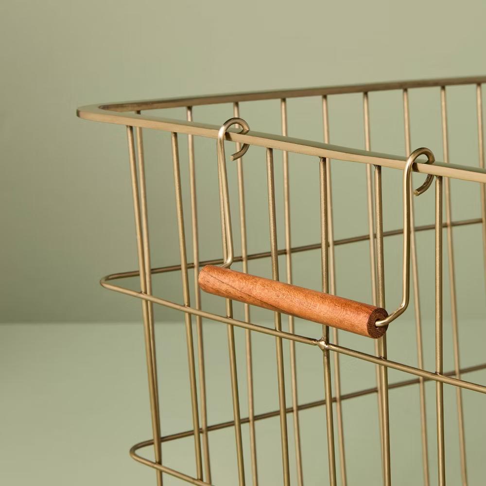 Rectangular Brass Wire Storage - with Magnolia - Image 6