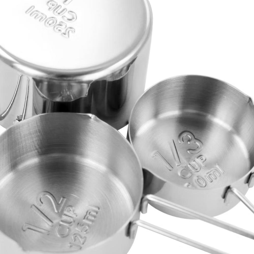 MegaChef 14 Piece Stainless Steel Measuring Cup and Spoon Set with Mixing Bowls - Image 8