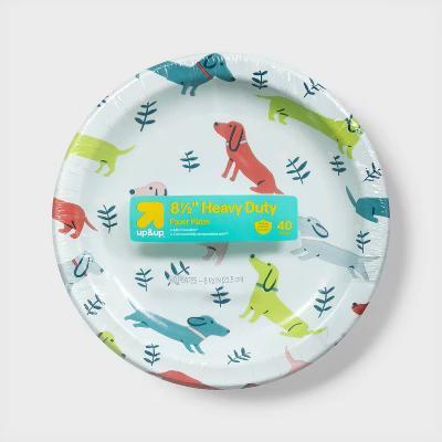 Dogs Paper Plate 8.5" - 40ct - Round Shape, Disposable Dinnerware - Image 3
