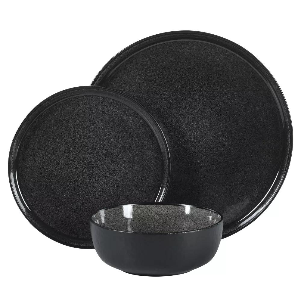 Tahoe Sunset 12 Piece Stoneware Reactive Glaze (Service for 4) Ceramic Plates and Bowls Dinnerware Set - Image 4