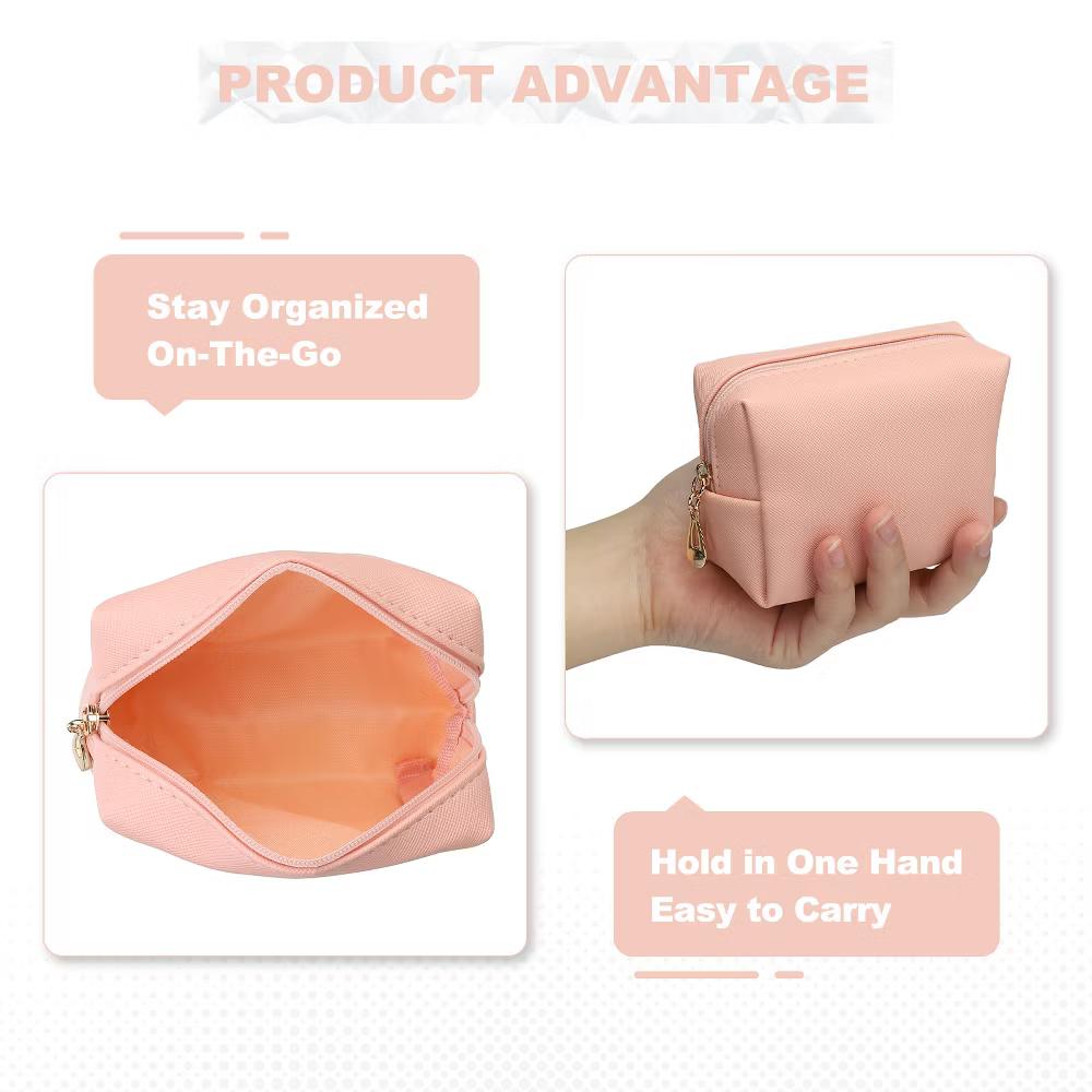 PU Waterproof Cute Preppy Travel Toiletry Mini Makeup Bag 4" x 3" - Image 16