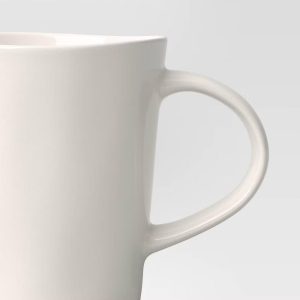 13.53 fl oz Stoneware Aralia Organic Mug Sour Cream