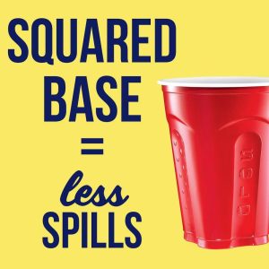 Solo Red Disposable Cups - 18oz/60ct: Solid Pattern, Polystyrene Material