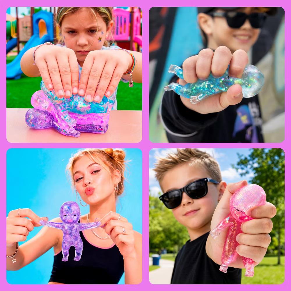 3PCS Small Baby Stress Relief Toy, 4.3''Glitter Squishy Slow Rising Toy for Kids & Adults,Soft Squeeze Fidget Sensory Toy for Gift, Party Favors - Image 2