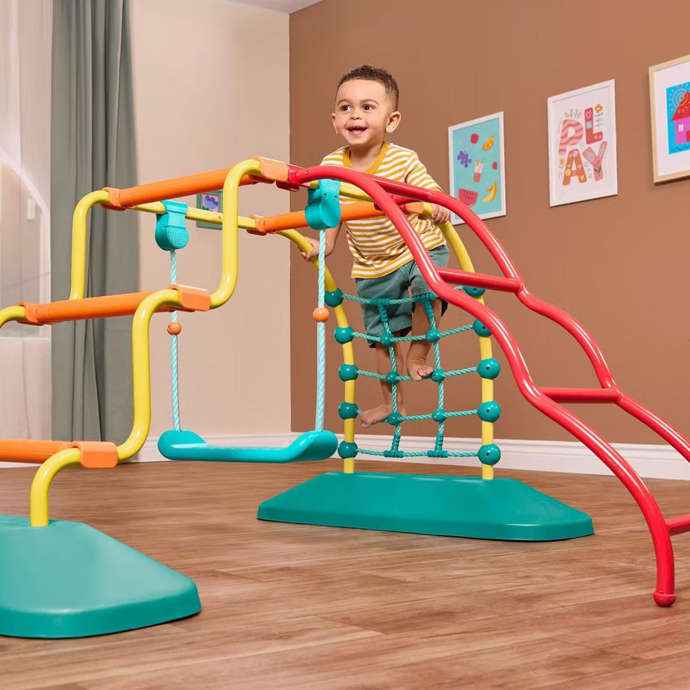 WonderGym Climbing Set - Indoor/Outdoor Jungle Gym with Standing Swing - Image 4
