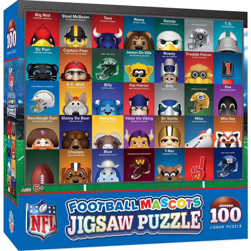 100 Piece Sports Puzzle - NFL Mascots - 14"x19" - Image 5