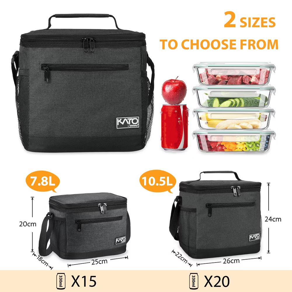 Insulated Small Lunch Bag for Adult Kid, Leakproof Reusable Lunch Cooler Bag with Adjustable Shoulder Strap, Kids Portable Lunch Box - Image 2