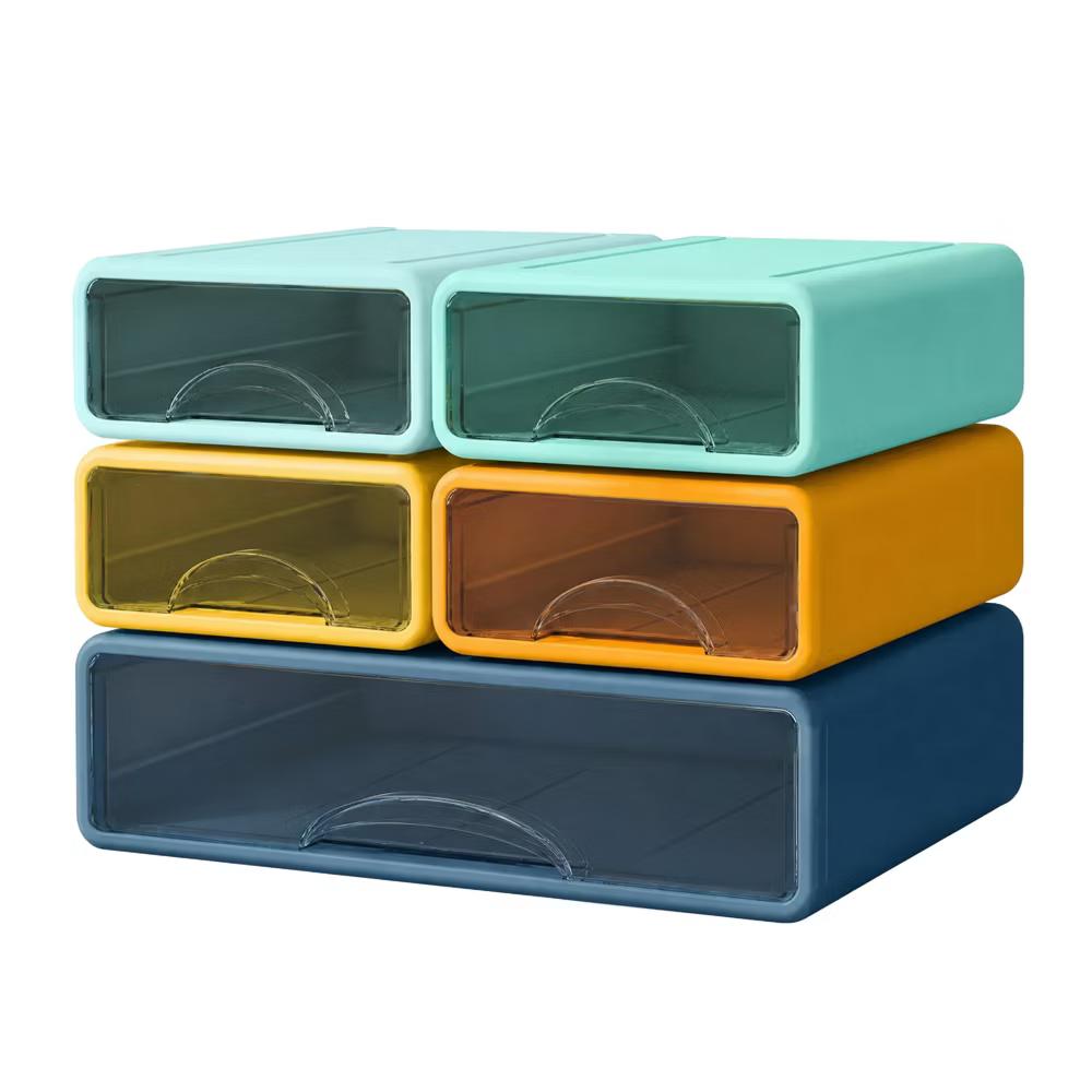 Stackable Storage Drawer with Dividers, Transparent PP Material Desktop Organizer, Durable Thickened Storage Container - Image 12