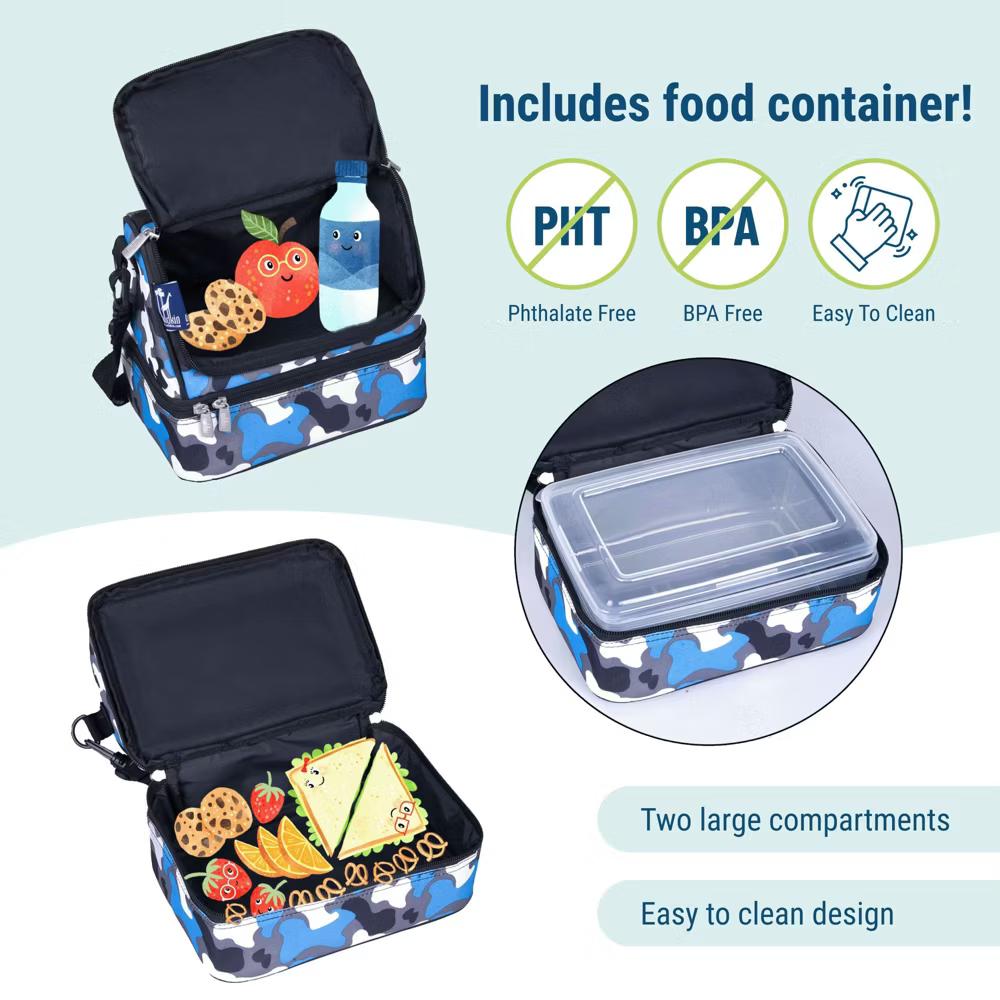 Wildkin Two Compartment Insulated Lunch Bag for Kids – School & Travel Ready - Image 31