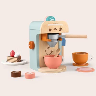 Play Kitchen Accessories – Children’s Coffee Maker: Wooden Kids Play Coffee Maker Set - Image 2