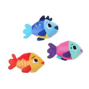 Fish Dog Toy - Blub Blub Club: Easy-To-Throw, Squeaks, Crinkles, For All Ages
