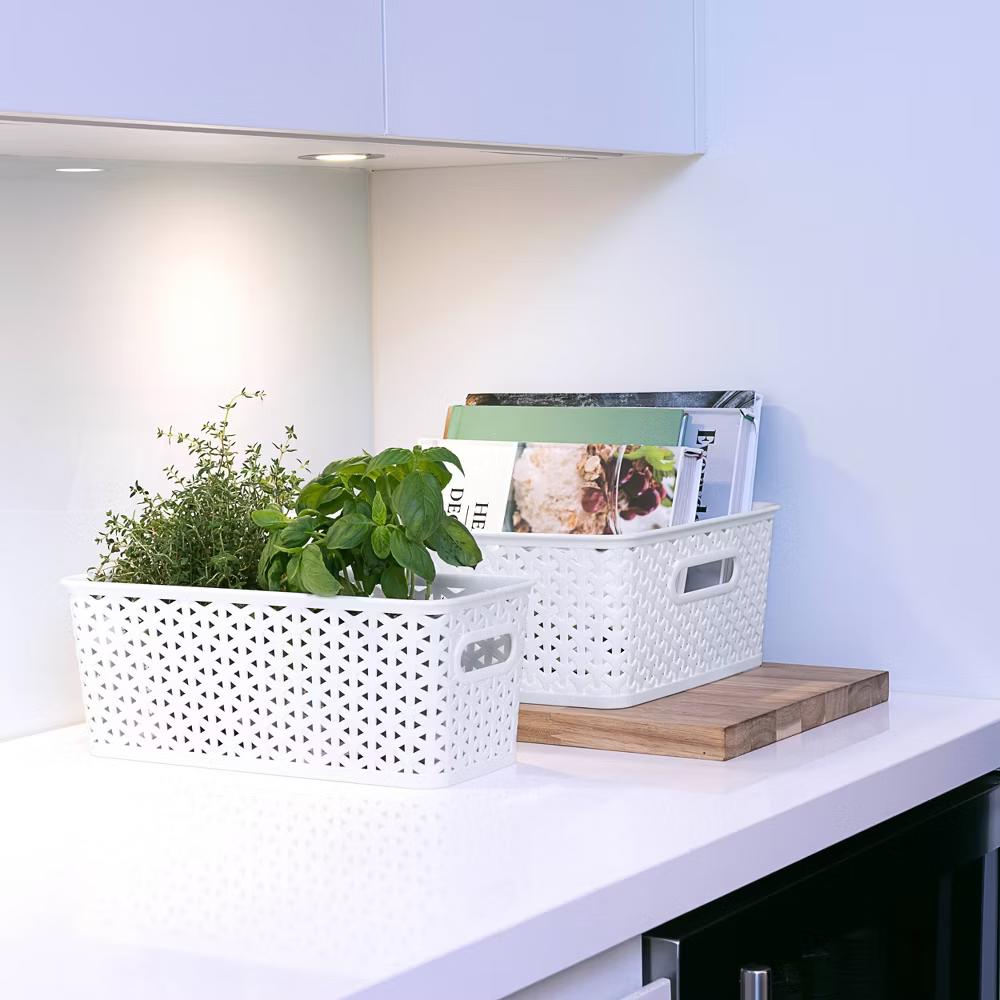 Y-Weave Half Medium Decorative Storage Basket - Image 21