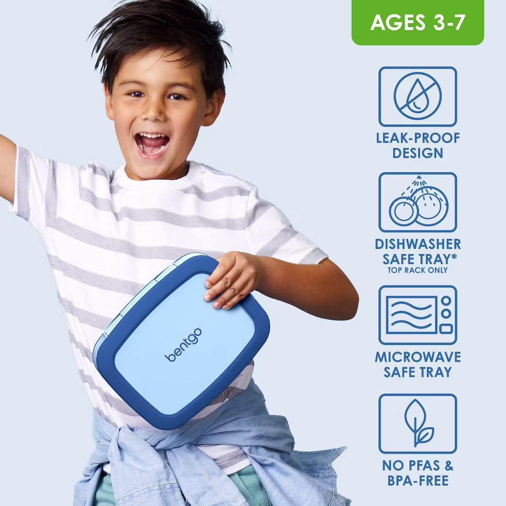 Kids' Brights Leakproof, 5 Compartment Bento-Style Kids' Lunch Box - Image 5