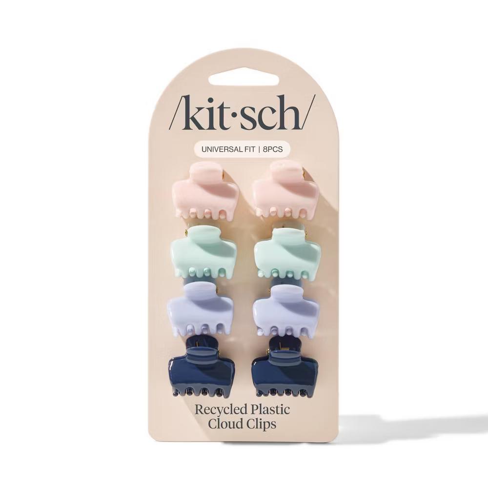 Recycled Plastic Mini Cloud Claw Clips Set - Garden Bouquet - 8ct: Hair Styling, All Hair Types