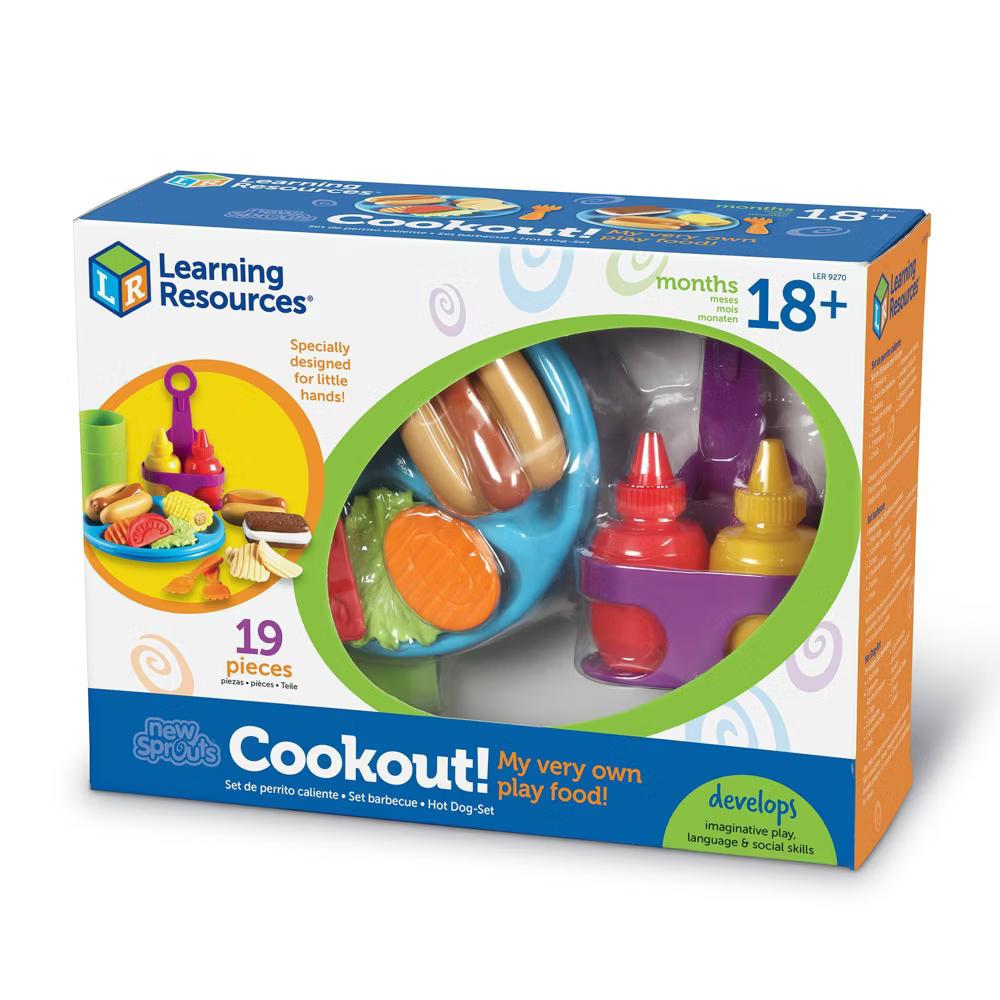 New Sprouts Cookout!: Pretend Kitchen Toy Set for Social Skills Development, Includes 19 Plastic Pieces - Image 3