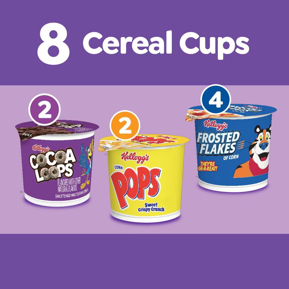 Kellogg's Variety Pack Breakfast Cereal Cups - 14.4oz/8ct - Image 8