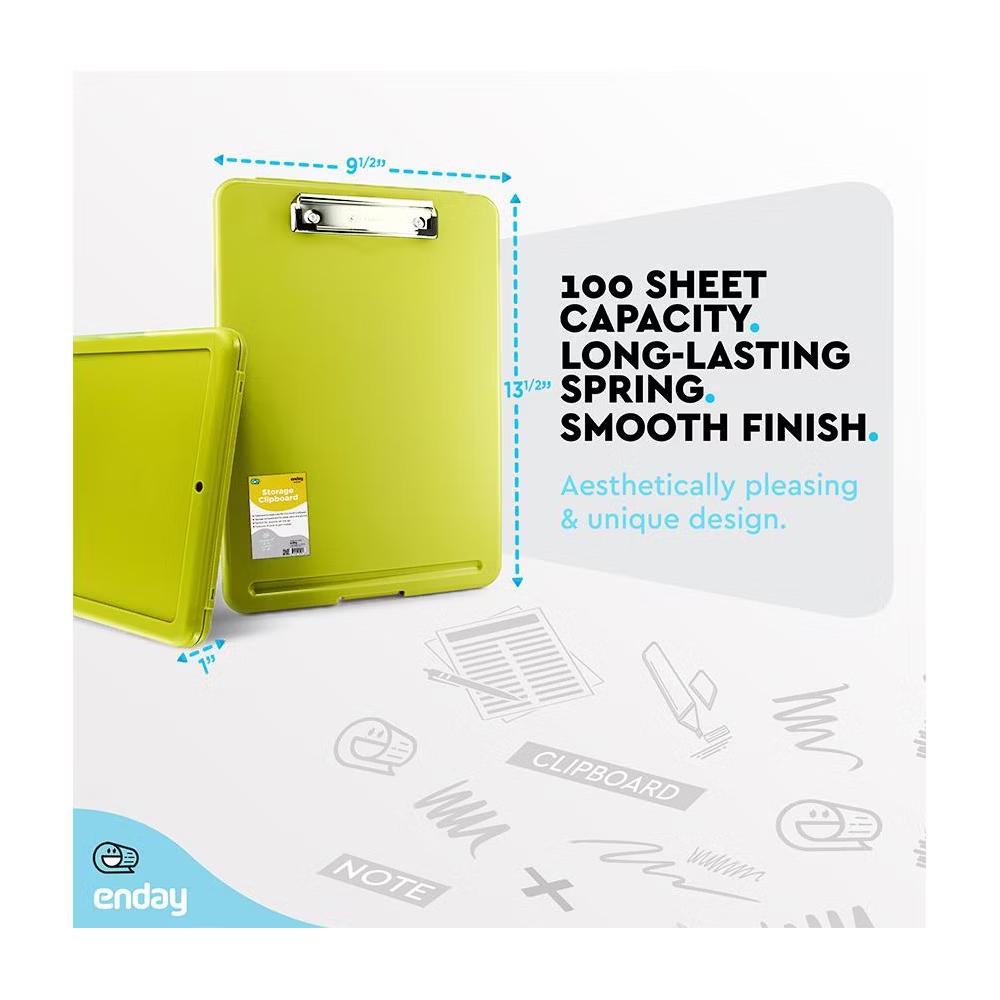 Clipboard with Storage, Letter Size Storage Clipboard with Compartments Case for Nurse Teachers Plastic Translucent Holds 100 Sheets - Image 24