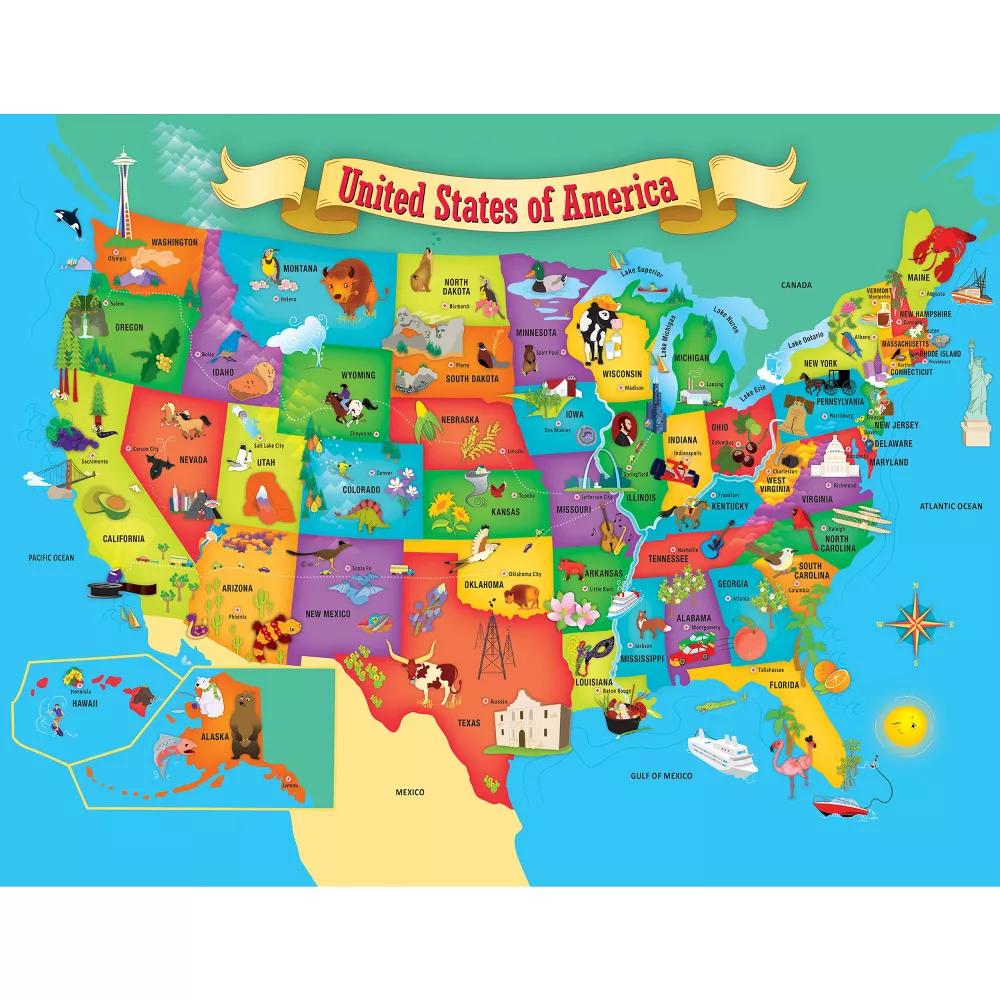 60 Piece Jigsaw Puzzle - USA Map - 16.5"x12.75" - Image 5