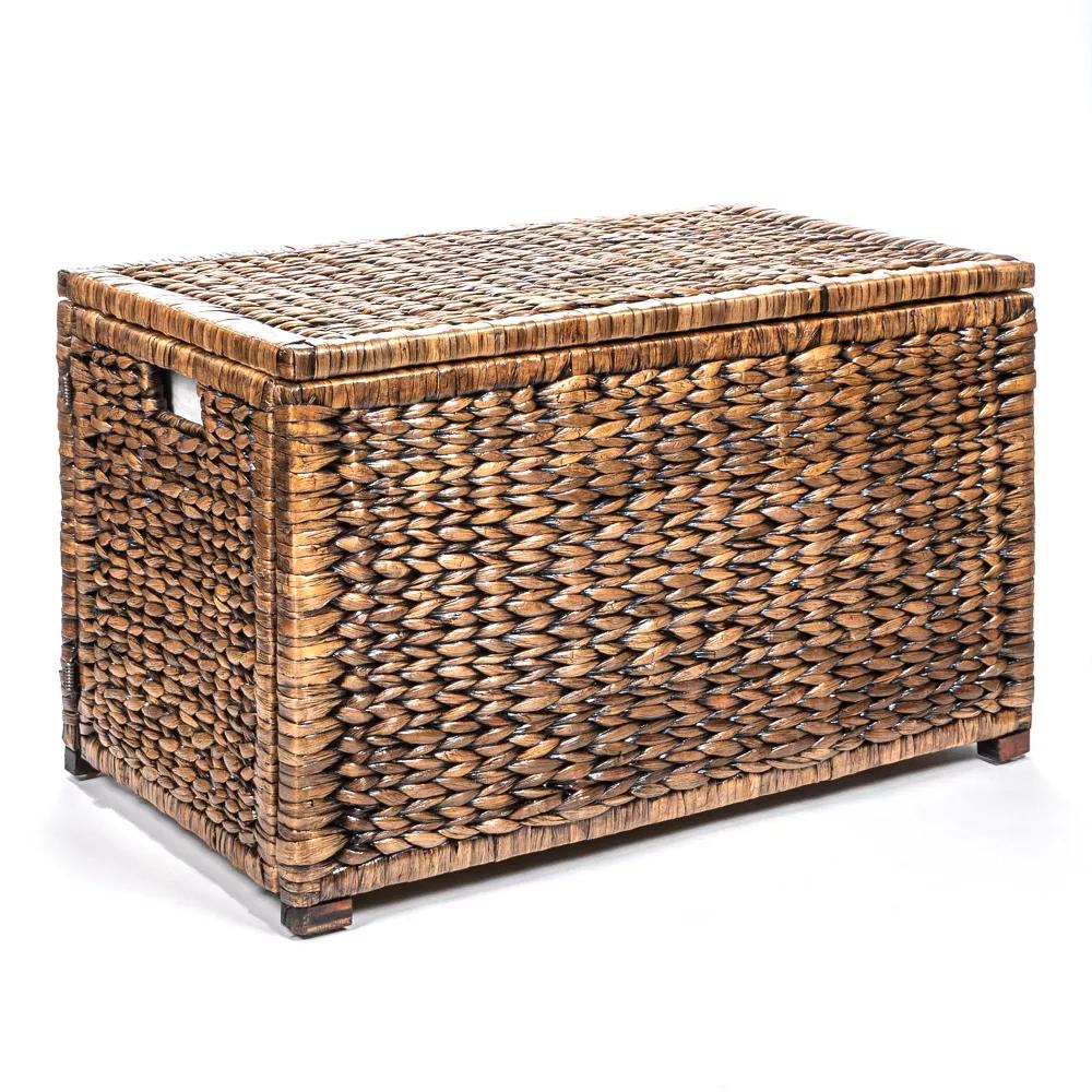 happimess Anada 30" Handwoven Wicker Weave Storage Trunk - Image 3