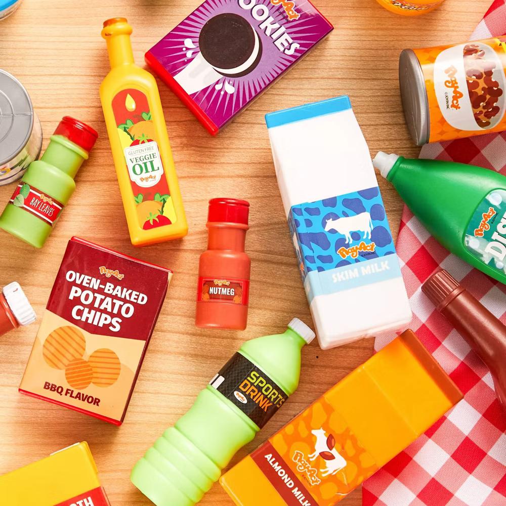 30 Pcs Play Food Grocery Cans, Party Play Set, Play Kitchen Accessories, Gifts & Indoor Toys for Kids Toddlers 3 4 5 6 Years Old - Image 8