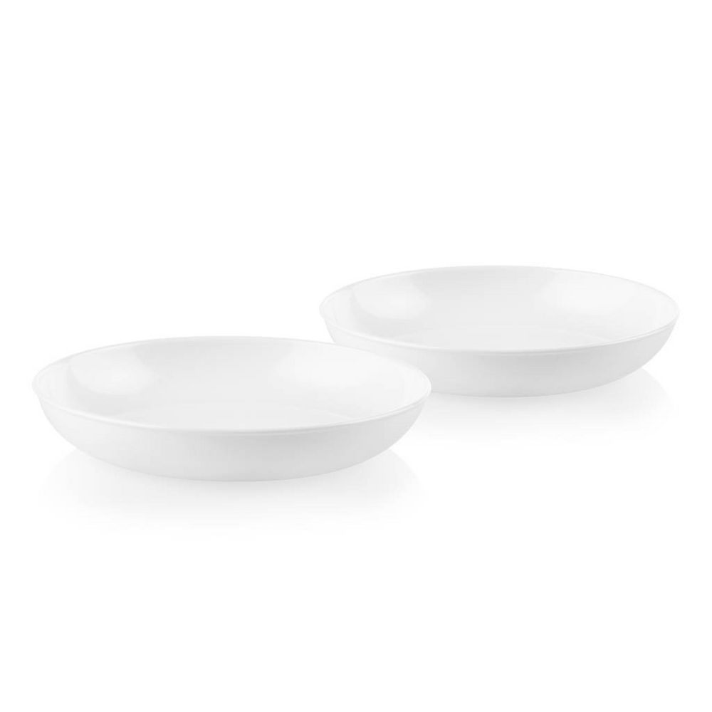 2pk Glass Vitrelle 30oz Meal Bowls White: Round Solid Noodle Bowls, Dishwasher & Microwave-Safe, 8.625" Diameter - Image 2
