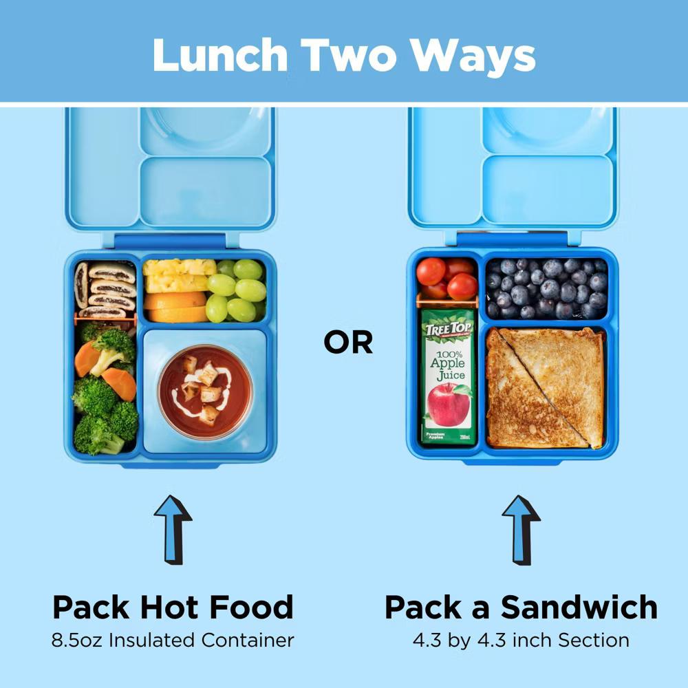 OMIEBox Insulated Bento Lunch Box with Leakproof Thermos Food Jar 3 Compartments - Image 18