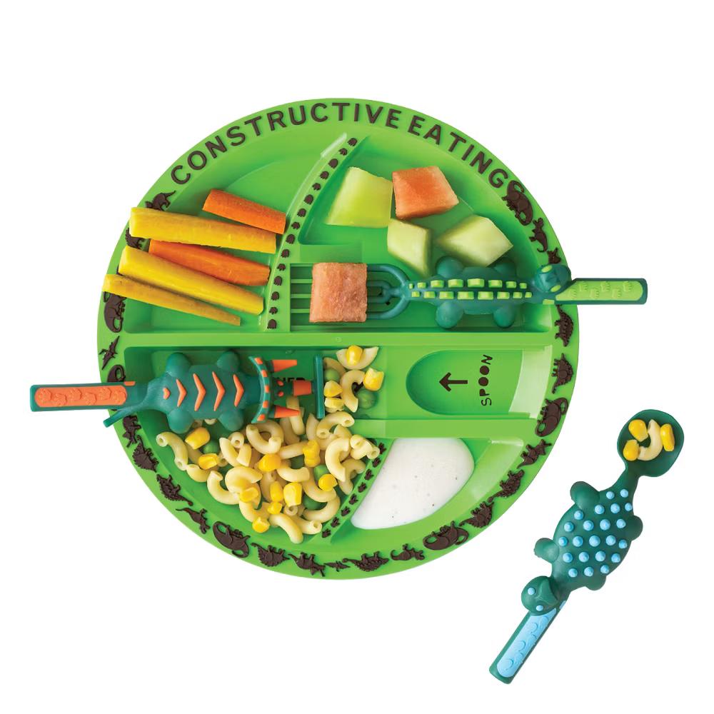 Constructive Eating Utensil and Divided Plate Set for Kids and Toddlers - Image 4