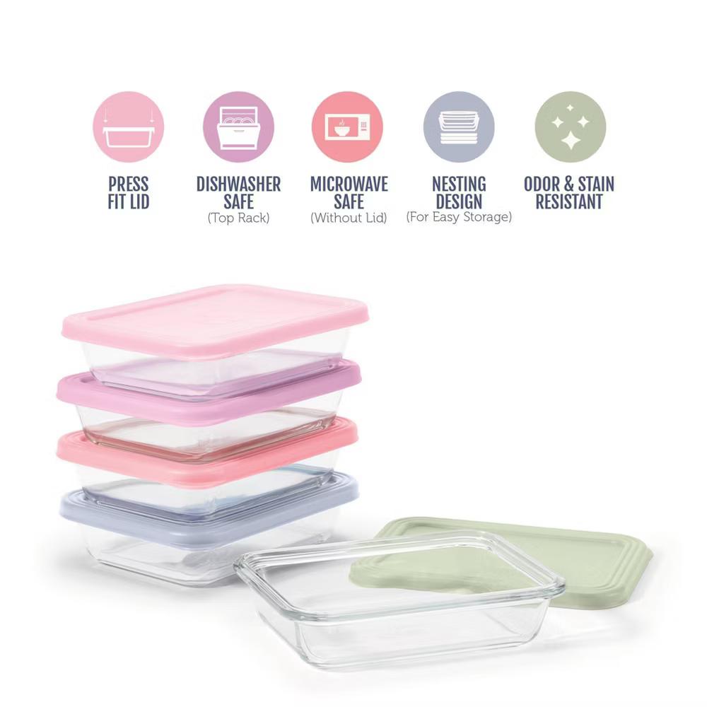 Everyday 10pc 3c Glass Meal Prep Food Storage Container Set - Image 5