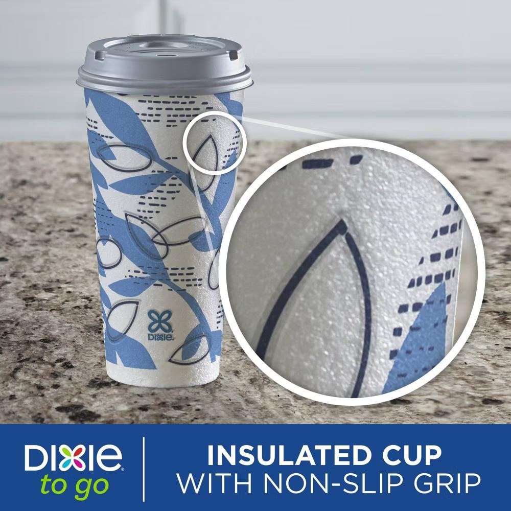 To Go Disposable Hot Cups & Lids - 20ct/20oz: Insulated paper, assorted pattern - Image 10