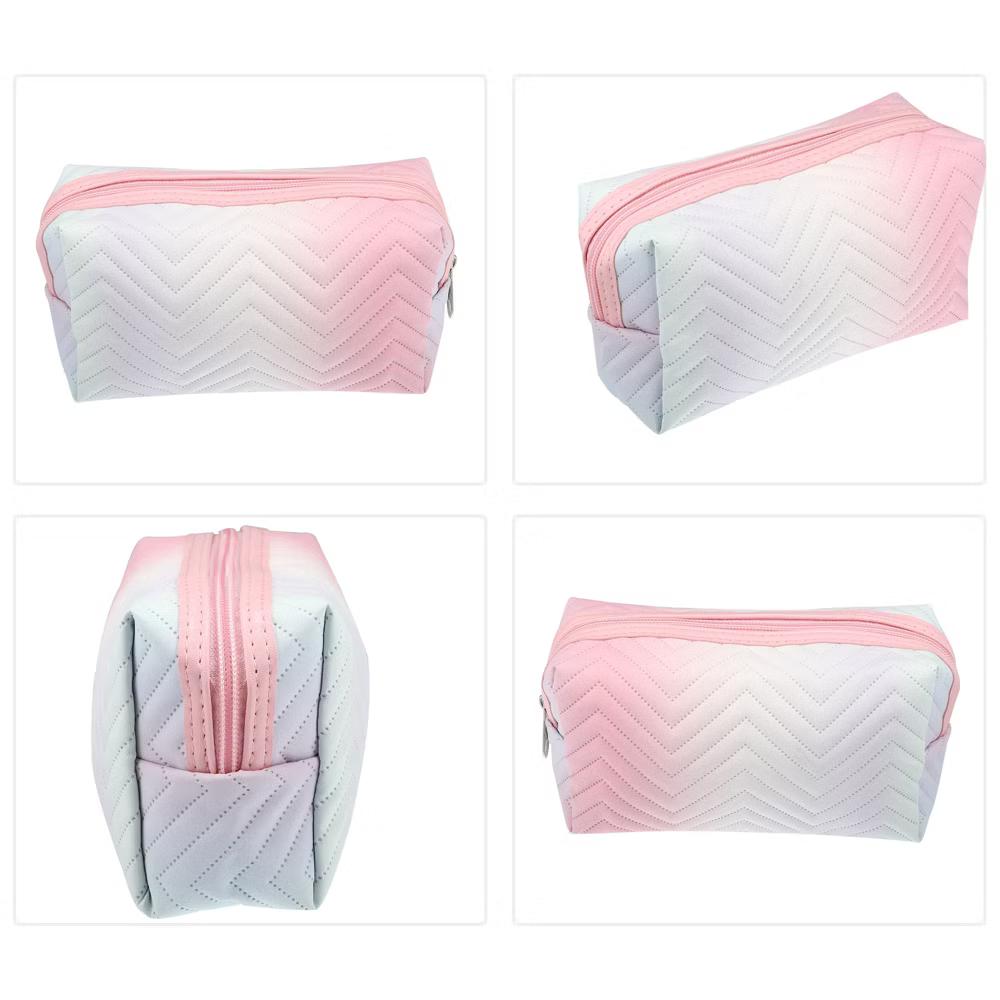 Travel Makeup Bag Portable Toiletry Bag Small Cosmetic Organizer Gradient - Image 13