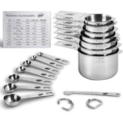 Measuring Cups and Spoons Set, 16 Piece, Stainless Steel - Image 7