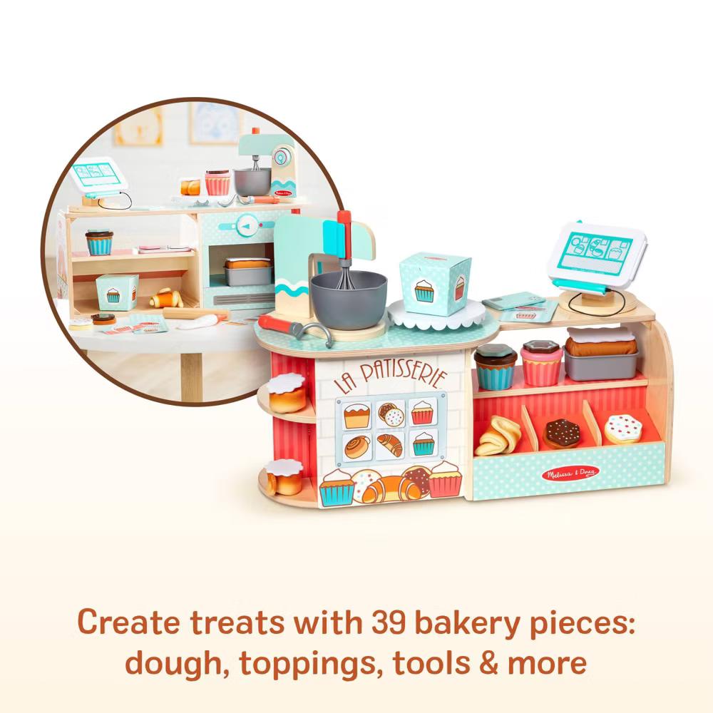 Wooden La Patisserie Bakery (39pc): Toy Kitchen Accessories for Creative Play - Image 8
