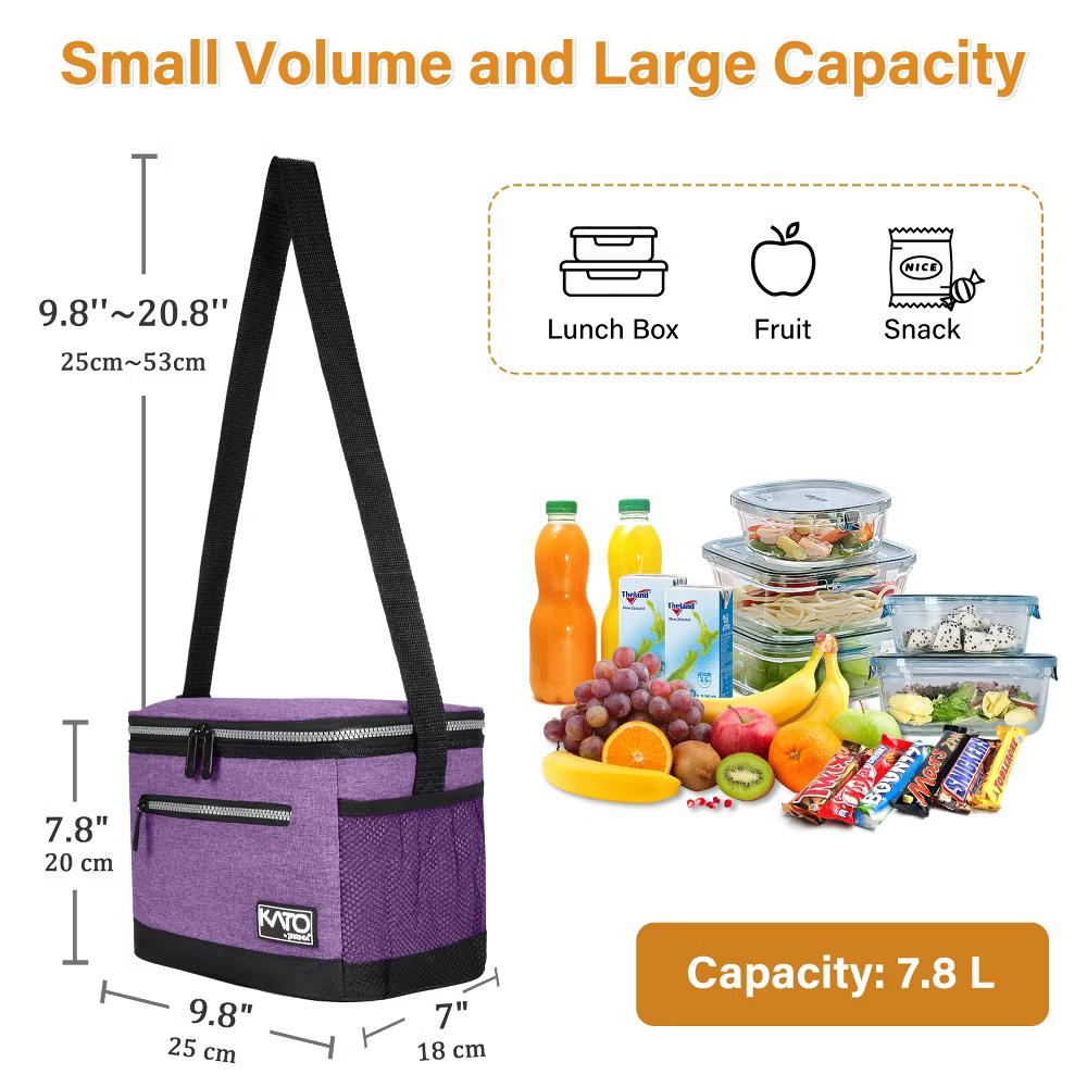 Insulated Small Lunch Bag for Adult Kid, Leakproof Reusable Lunch Cooler Bag with Adjustable Shoulder Strap, Kids Portable Lunch Box - Image 39
