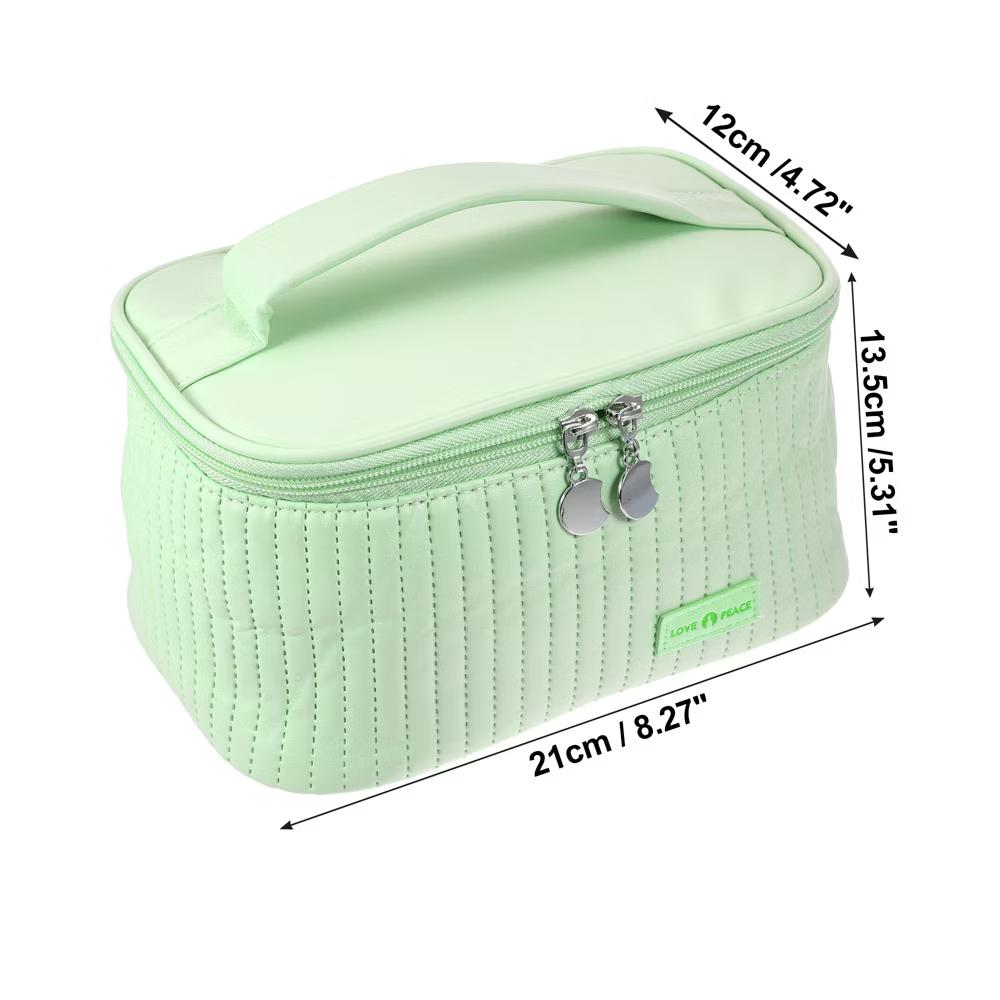 Polyurethane Faux Leather Large Makeup Bag Brush Organizer for Women 1 Pc - Image 23