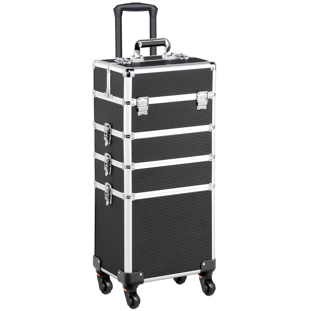 Yaheetech 4-In-1 Aluminum Rolling Cosmetic Makeup Train Cases - Image 7